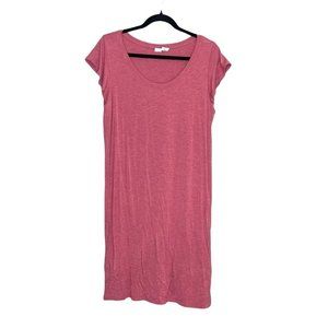 Artisan NY Casual Shift Dress Size L Pink, Red Coral Rayon Spandex